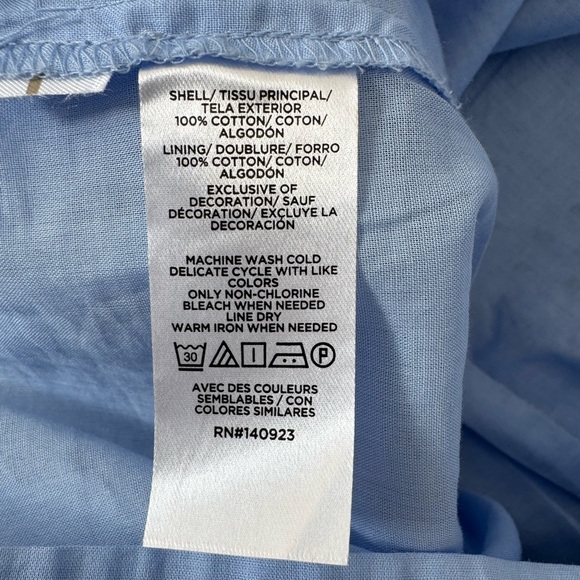 LOFT Light Blue Eyelet Shift Dress - Picture 11 of 15